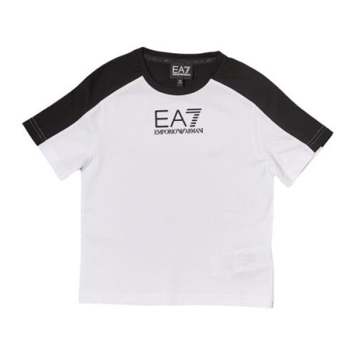 Hvid T-shirt med EA7 Logo