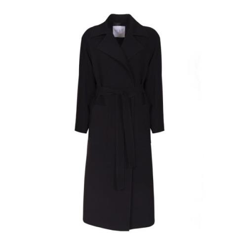 Robe-style Lang Frakke med Lommer