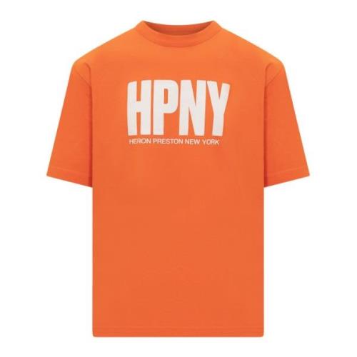 Orange Logo Print T-shirt