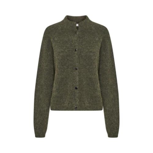 Grøn Strik Cardigan