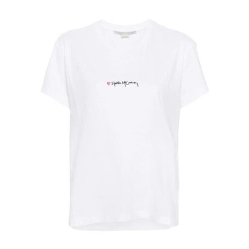 Hvide Hjerte Creweck T-shirts og Polos
