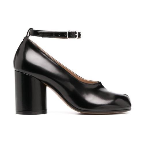 Sort Tabi Patent Læder Pumps