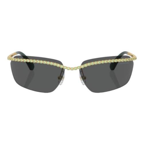 Guld Rektangulære Solbriller