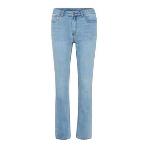 Smart Straight Leg Jeans med Mid-Rise Talje og Klassiske Lommer