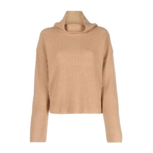 Lysbrun Chunky Strik Turtleneck Sweater