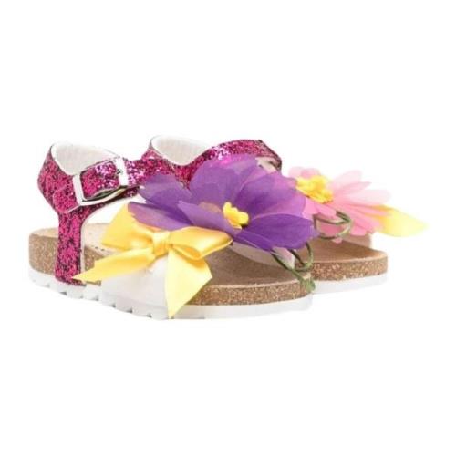 Glitter Blomster Sandaler