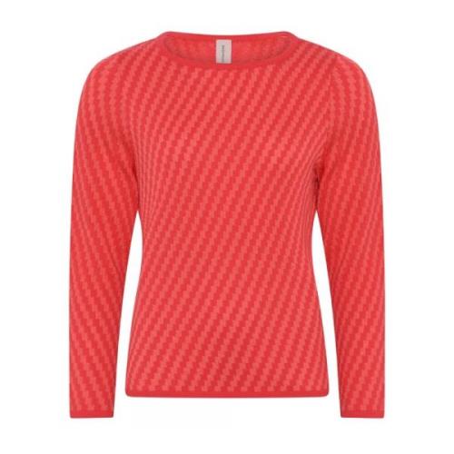 Særlig Ternet Pullover Bluse i Lutus Pink