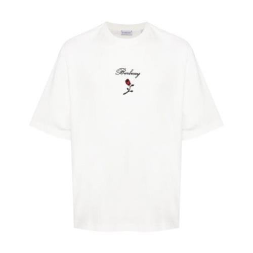 Hvide Flockede Rose T-shirts og Polos