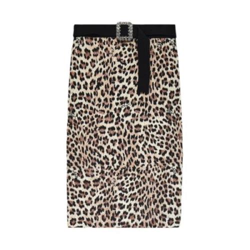 Leopardmønstret nederdel