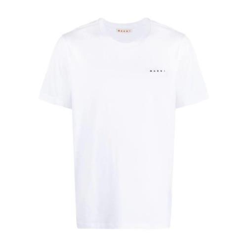 Hvide T-shirts og Polos med Marni Logo