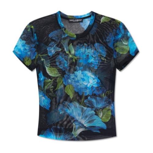 T-shirt med blomstermotiv