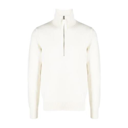 Luksuriøs Wool/Cashmere Half-Zip Sweater