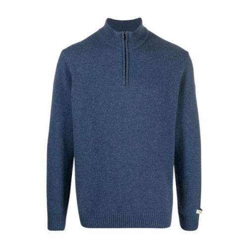 Blandet uld halv-zip sweater