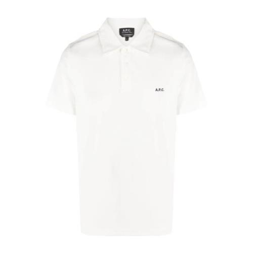 Hvide Polo T-shirts med Logo Broderi