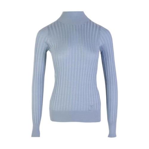 Silke Turtleneck Sweater - Lyseblå