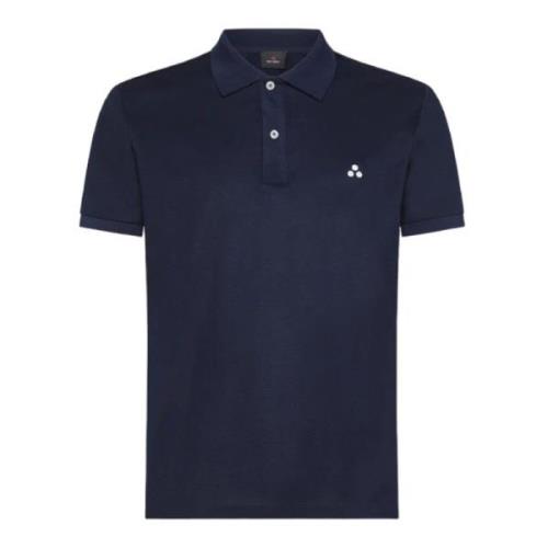 Blå Herre Polo Shirt med Logo på Kraven