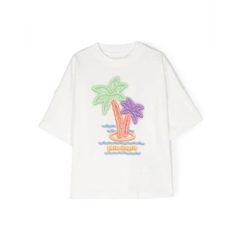 Hvide T-shirts og Polos med Palm Tree Print
