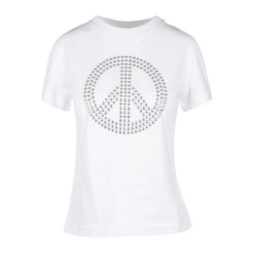 T-shirt med nitter og fredssymbol