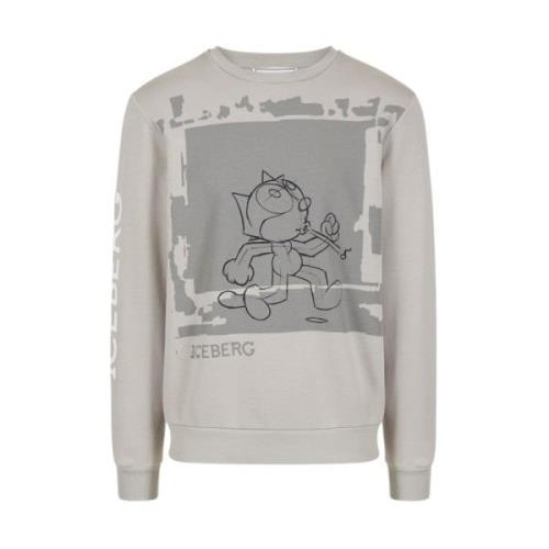 Sweatshirt med tegneseriegrafik