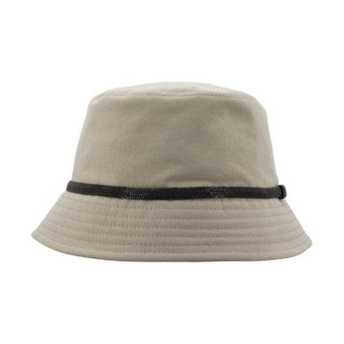 Raffineret Bucket Hat med Juvelbroderi