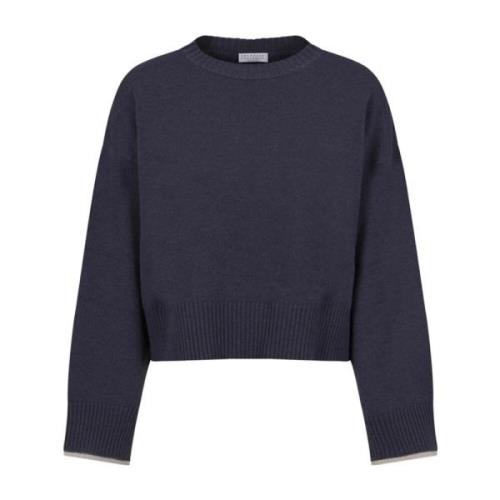 Blå Cashmere Sweater til Kvinder