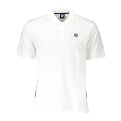 Hvid Bomuld Polo Shirt med Logo
