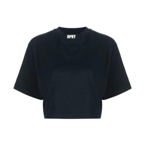 Sort Logo Cropped T-Shirt Kvinder