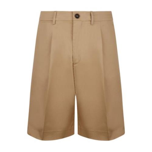 Beige Bermuda Shorts med Dobbelt Guld Stjerne