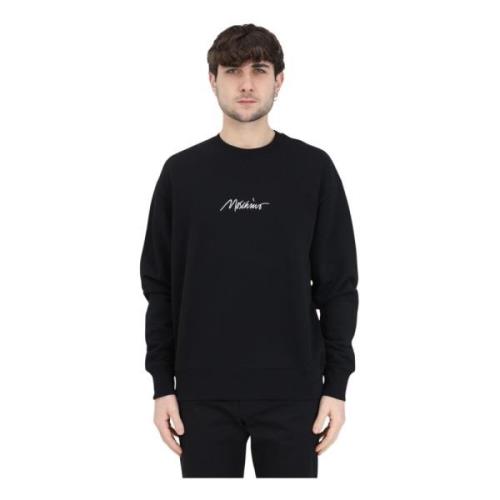 Sort Crewneck Sweater med Logo