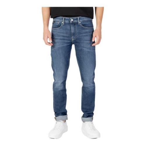 Blå Jeans med Lynlås og Knapper