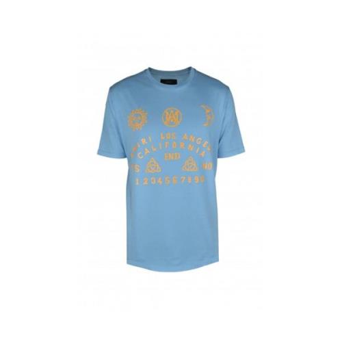 Lysblå Grafisk Print T-shirt
