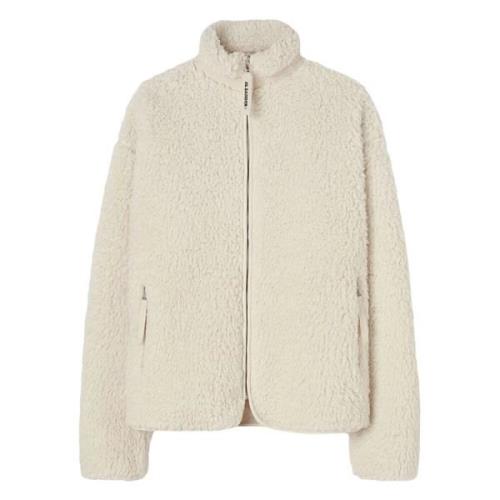 Cremehvid Faux-Shearling Cardigan