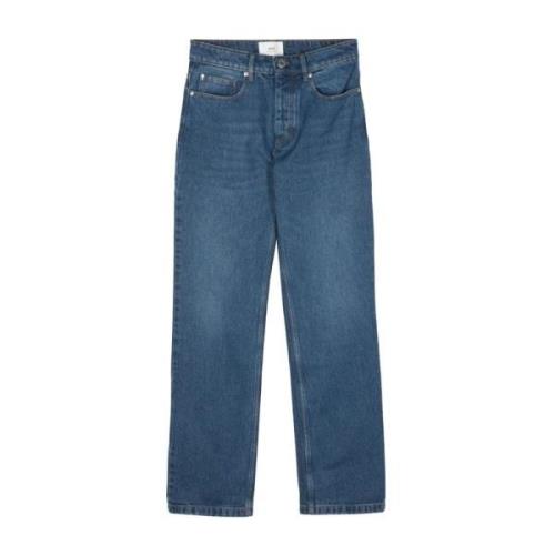 Blå denim jeans med klassisk stil