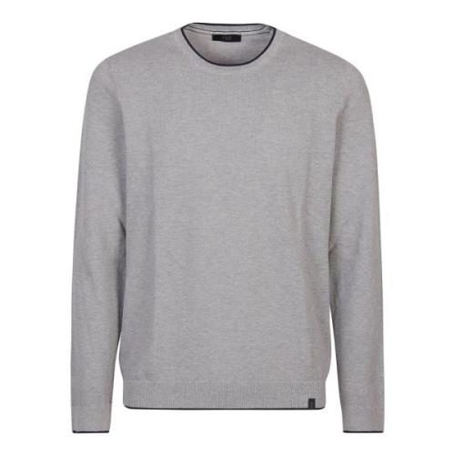 Grigio/Blu Royale Rund Hals Sweater