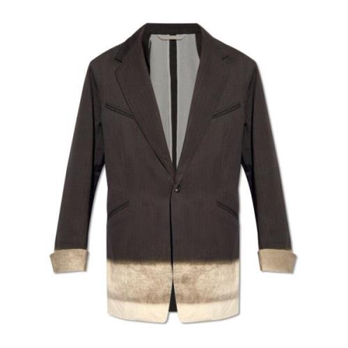 Blazer med trompe loeil print