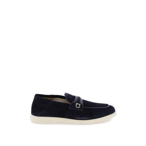 Gancini Suede Moccasins