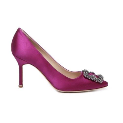 Magenta Krystal Spænde Hæl Pumps