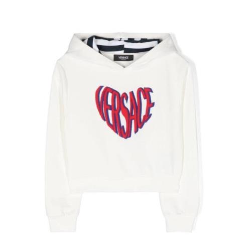 Børn Hvide Sweaters med Hjerte Logo