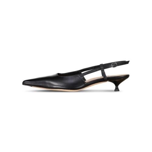 Elegant Læder Sling-Back Pumps