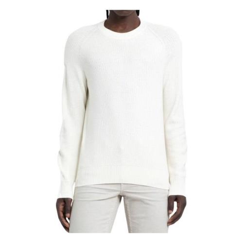 Hvid Tekstureret Silke Sweater