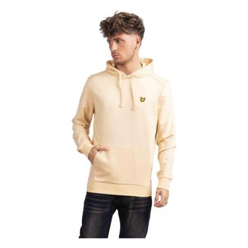 Trendy Beige Fleece Hoodie Mænd