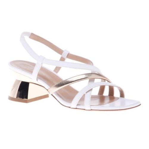 Sandal in white calfskin