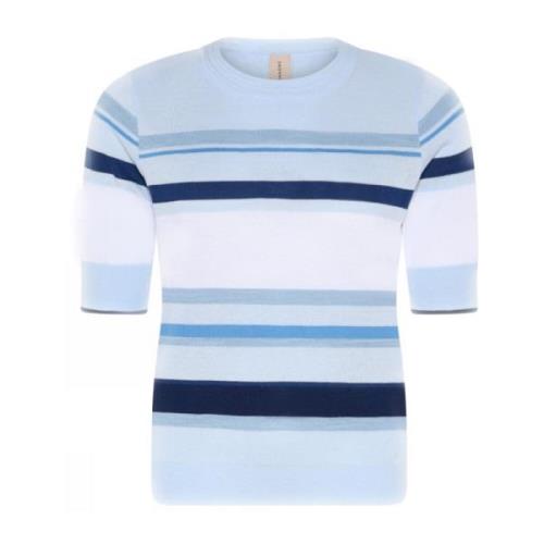 Skovhuus 3466 Striped O-Neck Pale Blue