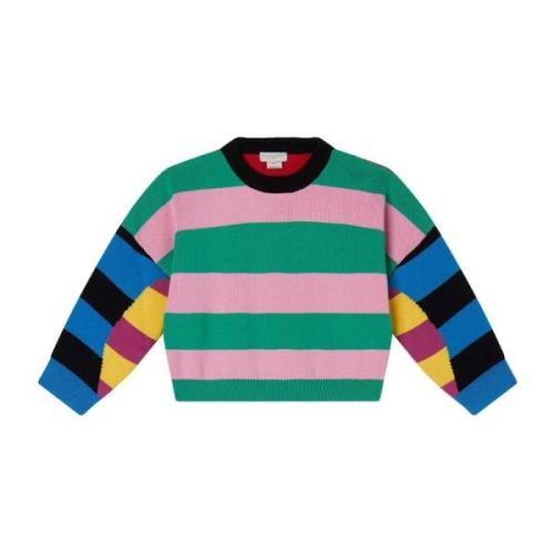 Multifarvet Stribet Oversized Sweater