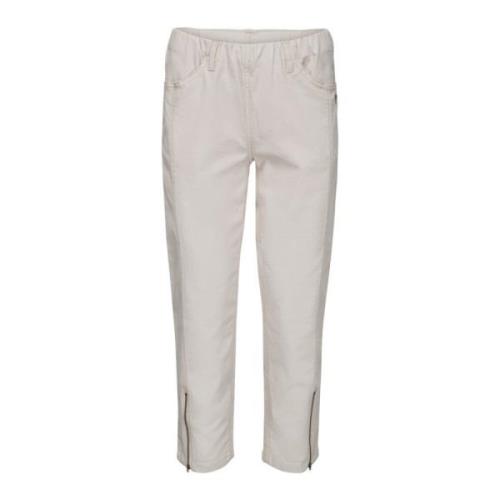 Laurie Piper Regular Crop - Navy Bukser 100769 Grey Sand