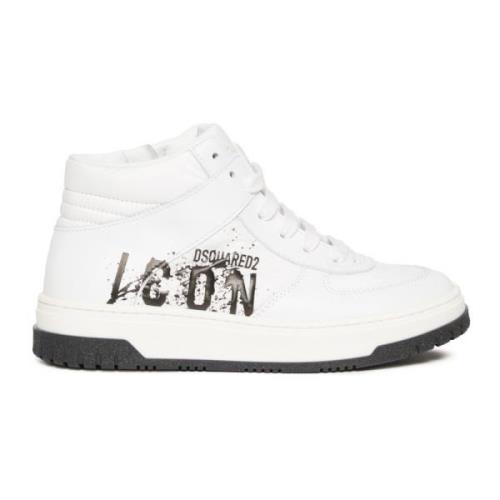 Colorblock Lace-Up Sneakers med Icon Splatter Graphics