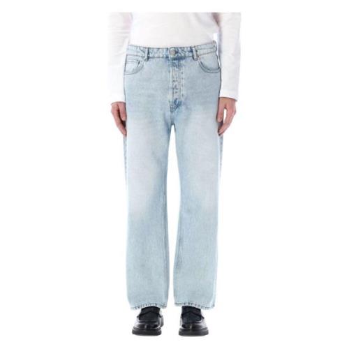 Lys Blå Loose Fit Wide Leg Jeans