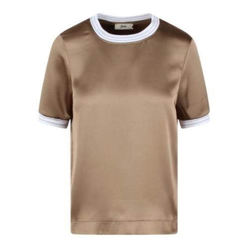 Stribet Satin T-shirt SS24