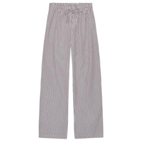 Moon Pants Stripe - Dark Taupe/Ecru - Moshi Moshi Mind