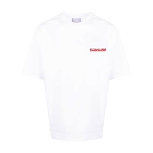 Broderet Logo Hvid T-shirt
